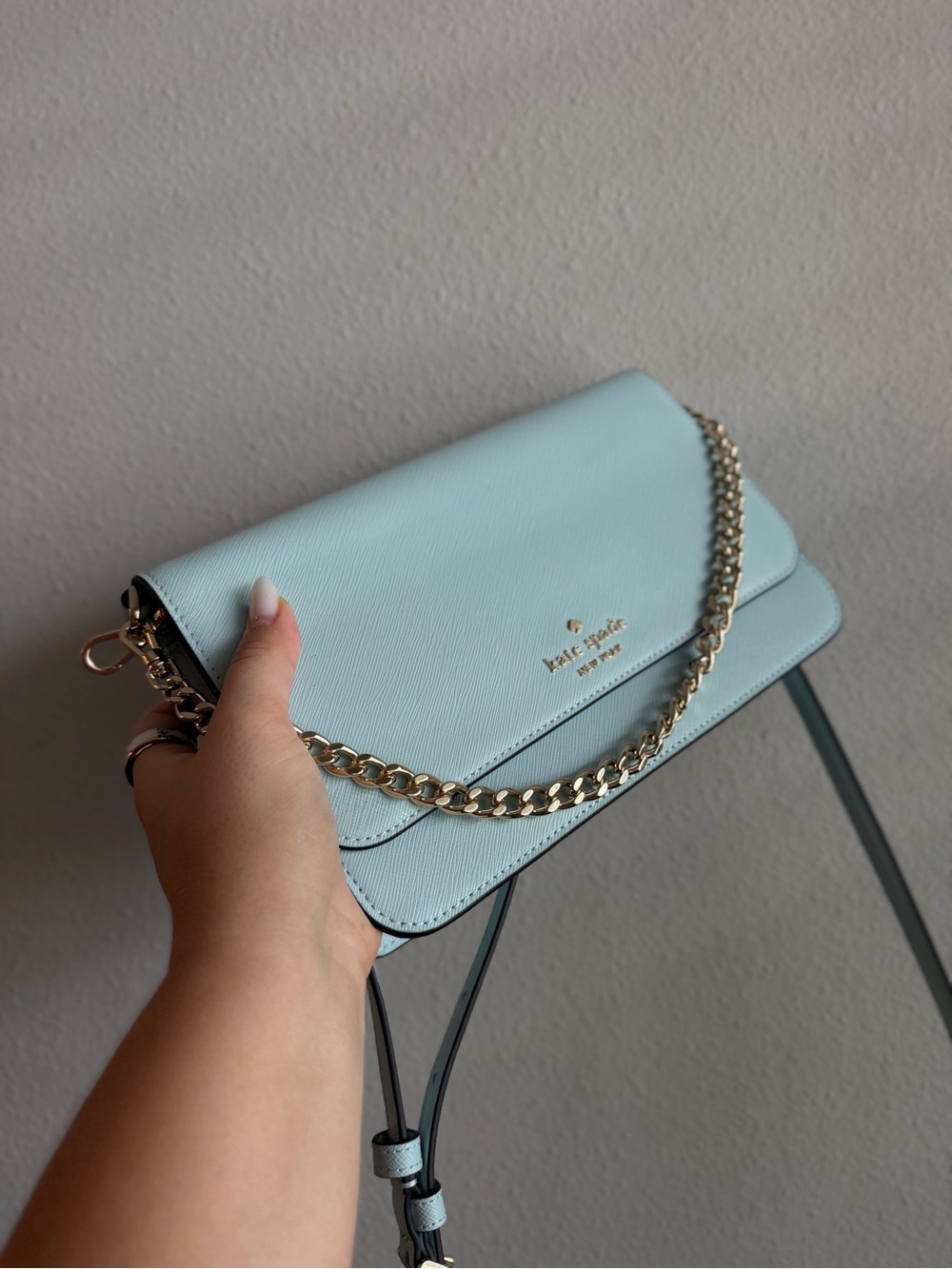 kate spade Powder Blue Chain Strap Crossbody Bag